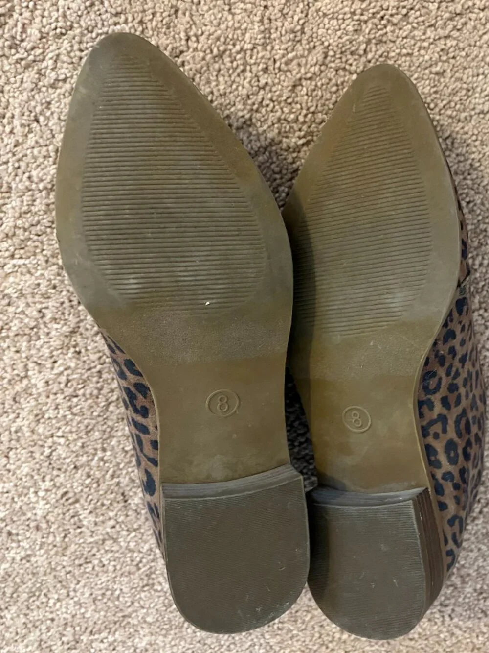 Universal Thread Leopard Print Ankle Booties Size 8 Block Heel